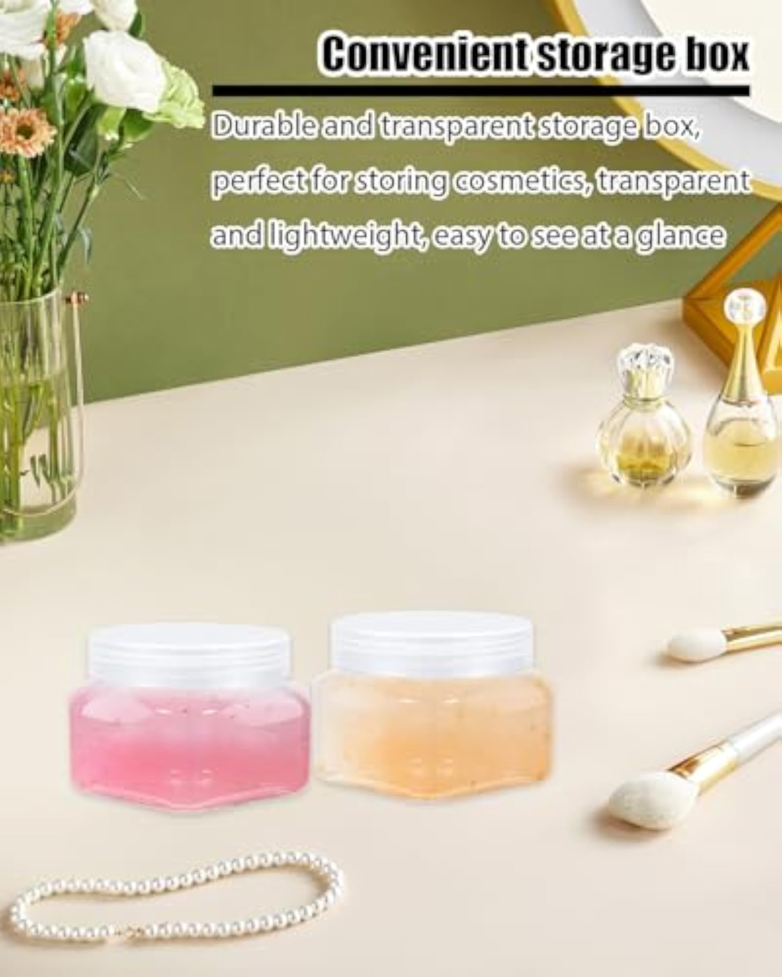 Clear Storage Jars, 16 Pcs 5 Oz Plastic Jars With Lids